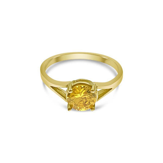 10k Yellow Gold Birthstone Ring CZ