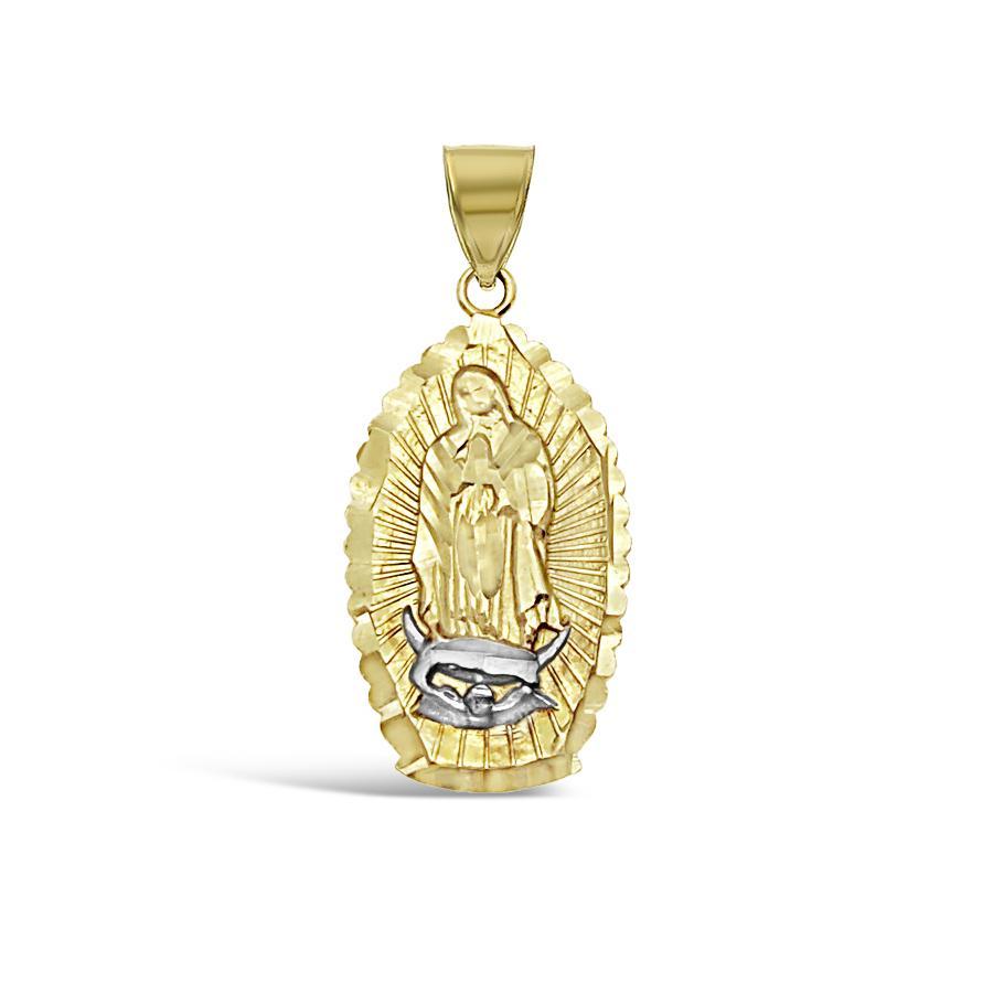 14K Gold Virgin Mary Pendant