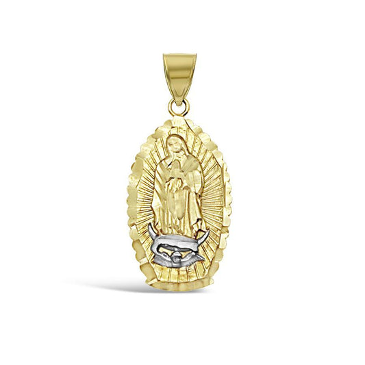14K Gold Virgin Mary Pendant