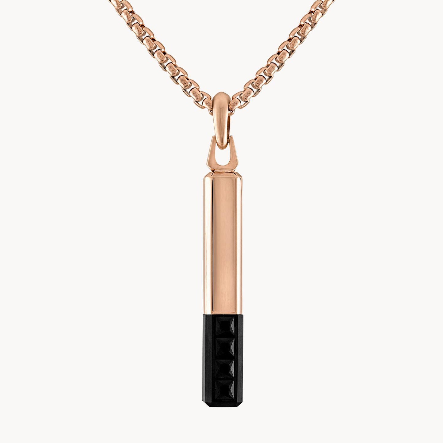 Bulova Latin GRAMMY Amulet Pendant Rose Gold Tone Box Necklace BVC1074-RSTBSP