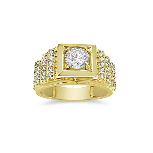 10k Yellow Gold Signet Pinky Men's Ring