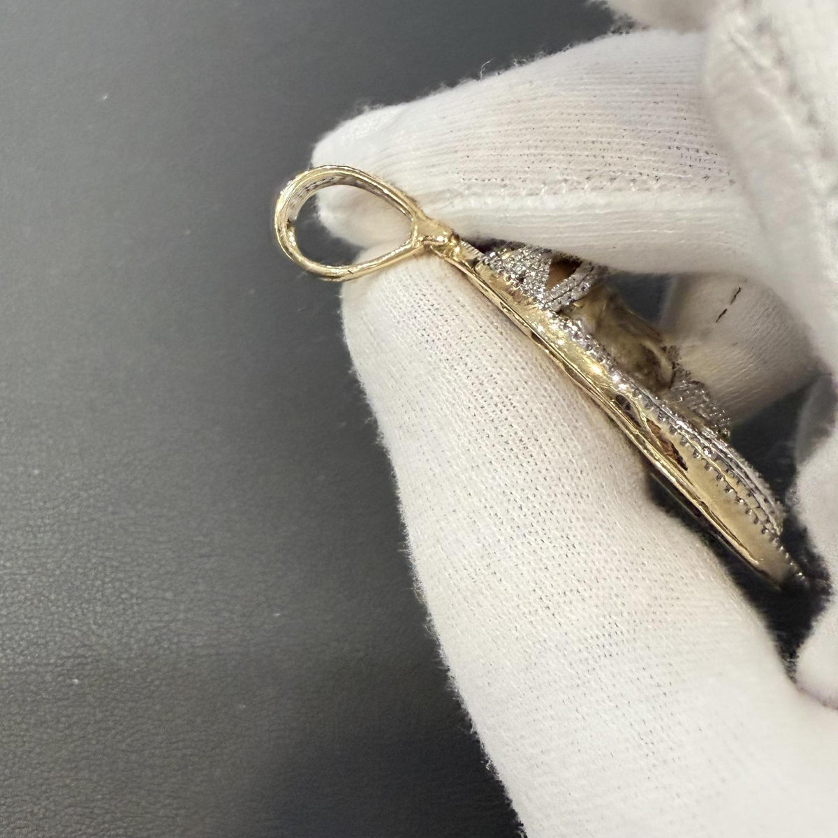 1.70ctw Diamond Jesus Pendant Charm 10K Yellow Gold