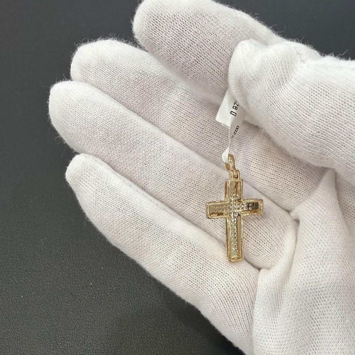 Diamond Cross Pendant 10K Yellow Gold