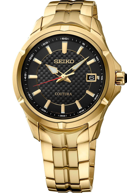Seiko Coutura Mens Gold Tone Watch SUR566