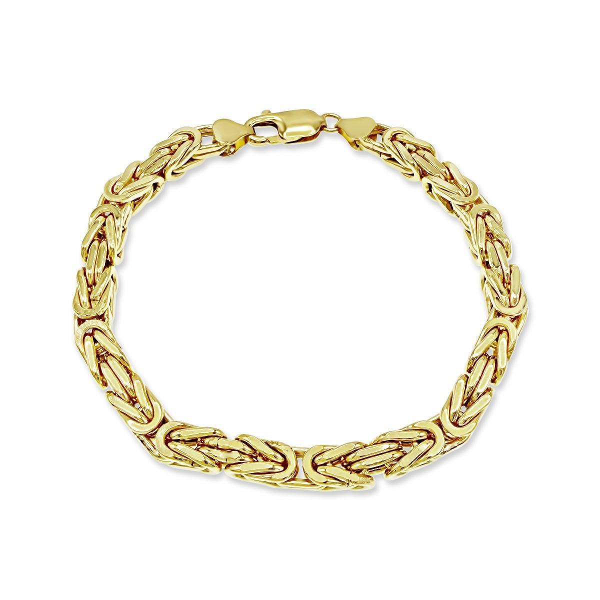 10K Yellow Gold Byzantine Link Bracelet