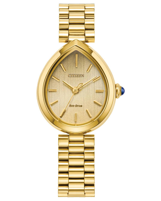 Citizen Citizen L Rainell Eco Drive Womens Gold Dial Watch EM1202-50P