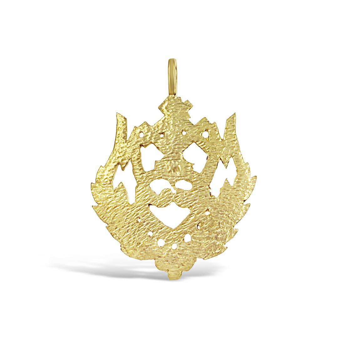 10K Yellow Gold Number 1 Mom Pendant Charm