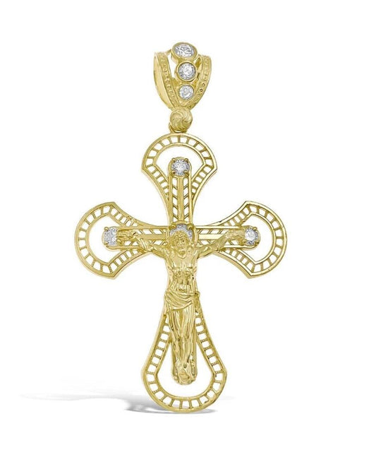 10k Yellow Gold Cross Pendant 100589