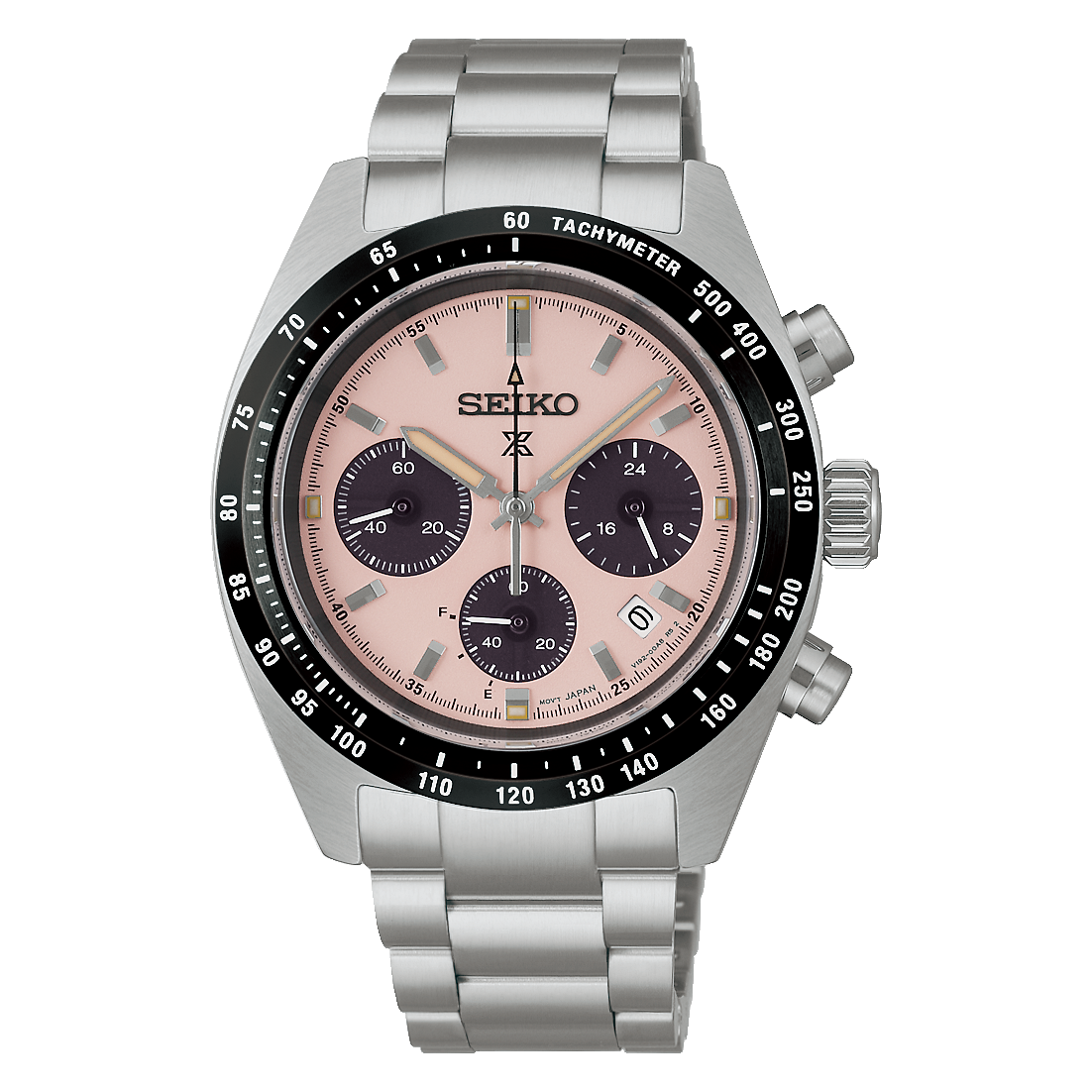 Seiko Prospex Speedtimer Solar Chronograph Men's Pink Dial Watch SSC963