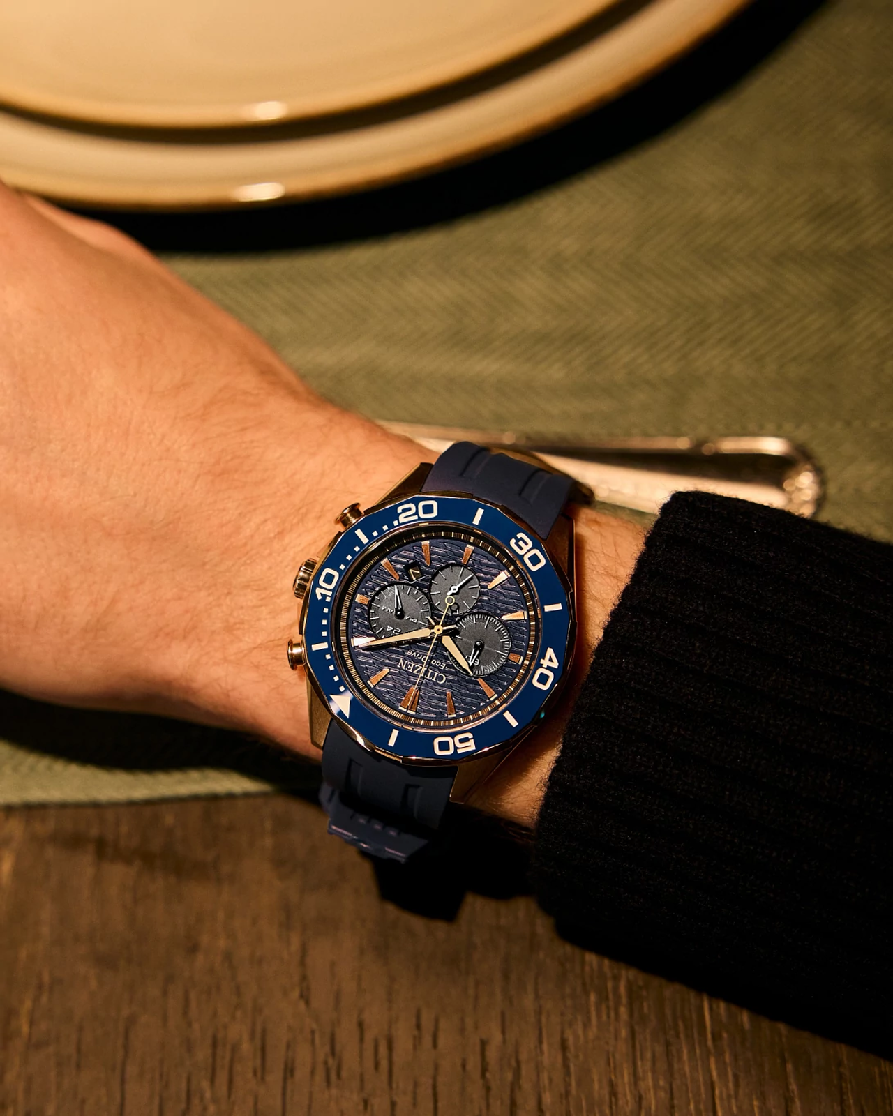 Citizen Endeavor Chrono Eco-Drive Blue Dial Mens Watch CA4733-00L