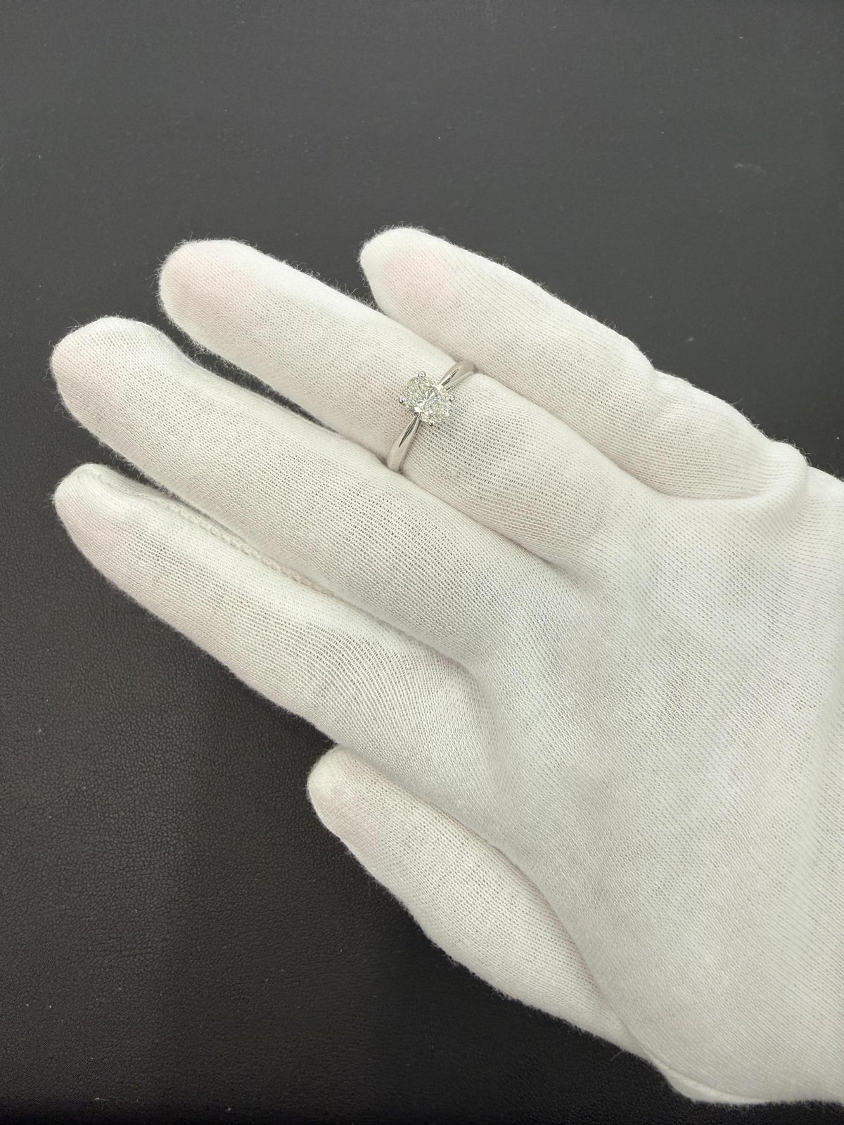 1.01ct GIA Certified Natural Oval Diamond Solitaire Engagement Ring 14K White Gold