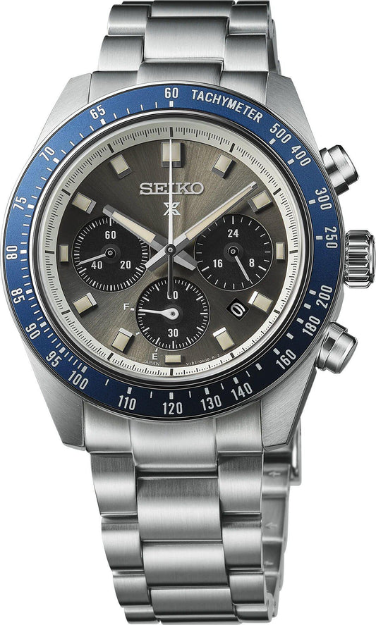 Seiko Prospex Speedtimer Solar Chronograph Mens Gray Dial Watch SSC939