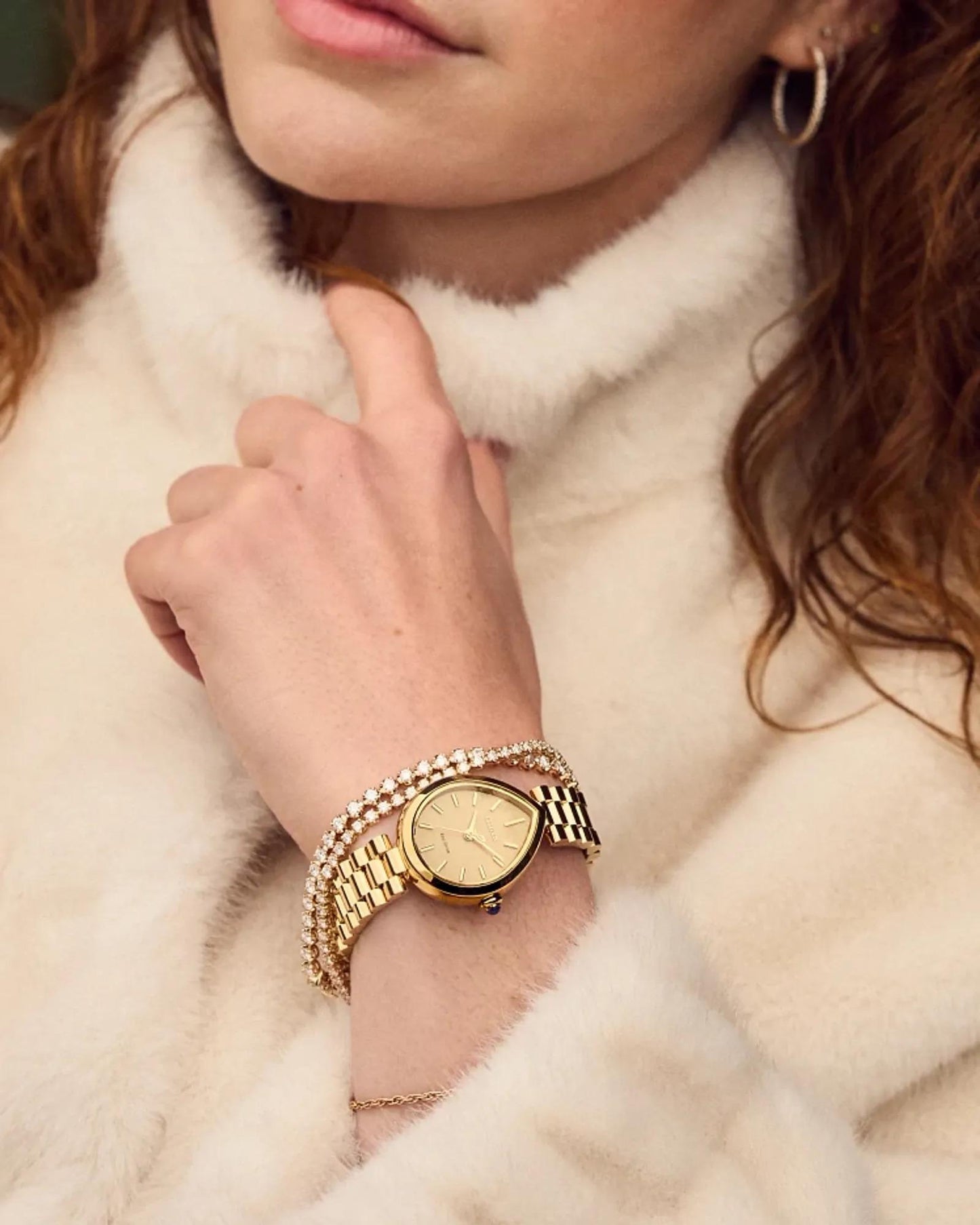 Citizen Citizen L Rainell Eco Drive Womens Gold Dial Watch EM1202-50P