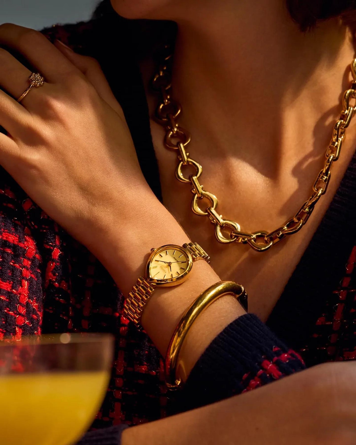 Citizen Citizen L Rainell Eco Drive Womens Gold Dial Watch EM1202-50P