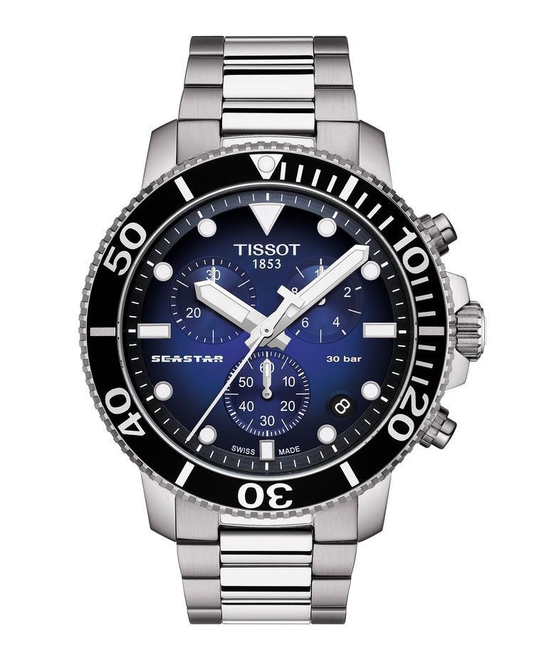 Tissot Seastar 1000 45.5mm Blue Dial Chronograph Men's Watch T1204171104101