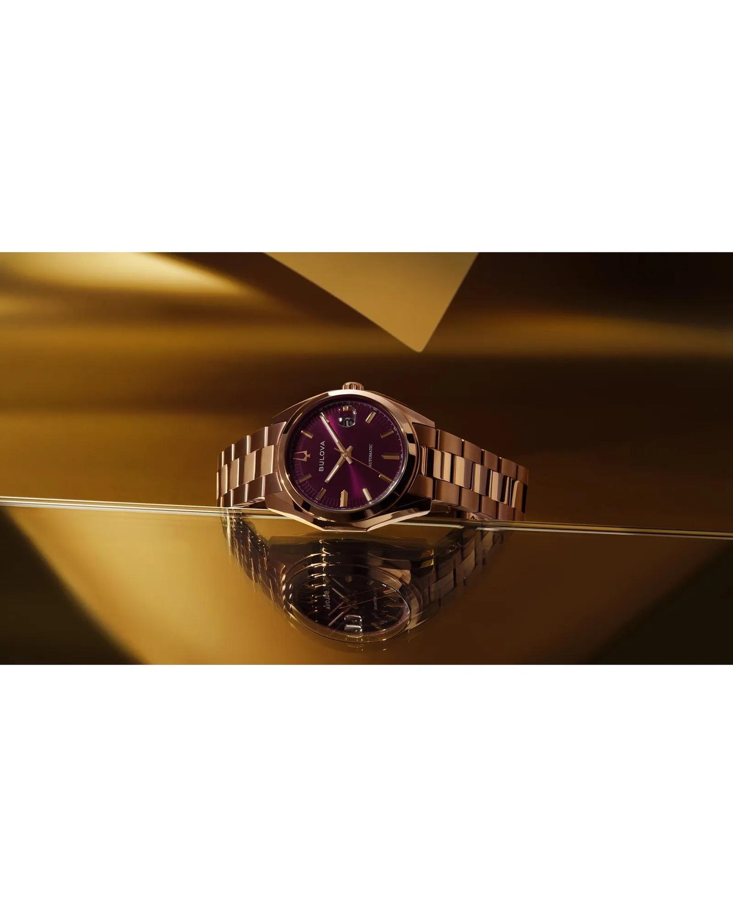 Bulova Surveyor Automatic Purple Dial Watch 97B234
