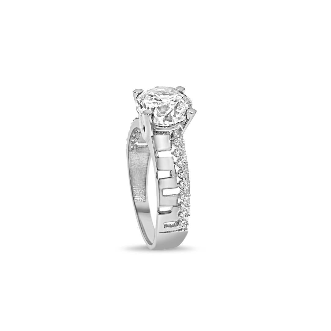 14k White Gold Bridal Engagement Ring