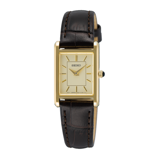Seiko Essentials Quartz Champagne Dial Womens Watch SWR110