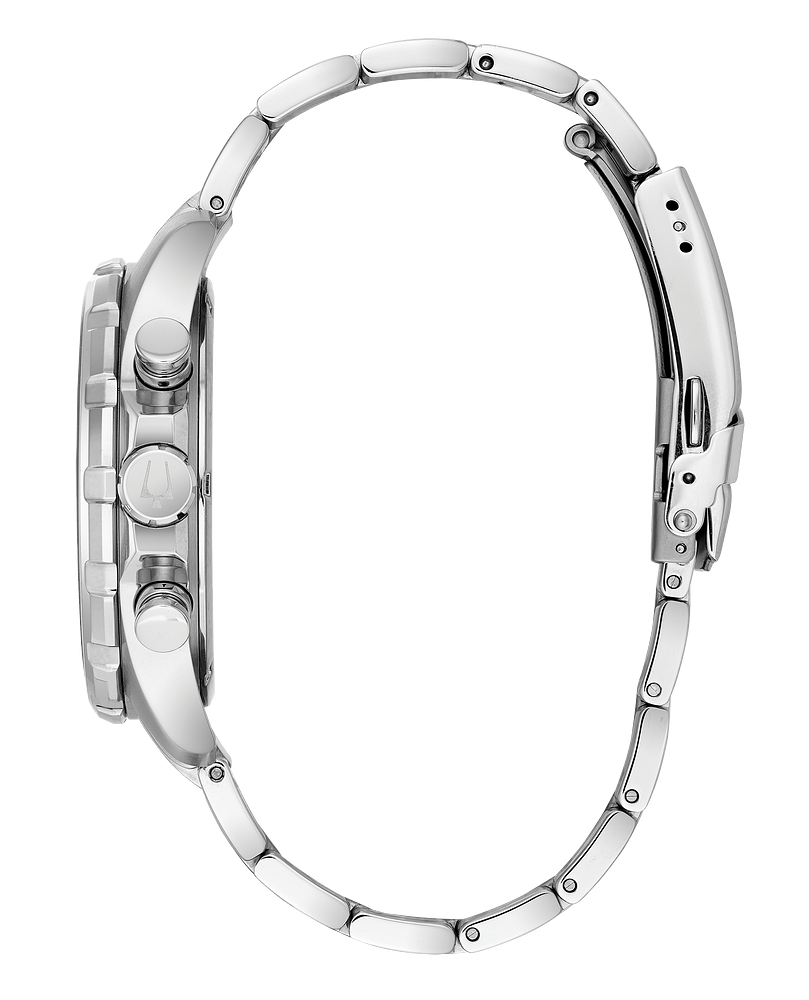 Bulova Marine Star Chronograph Multidial Blue Dial Mens Watch 96B256