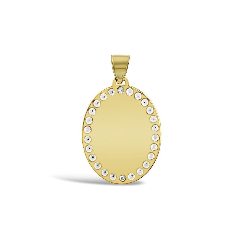 14K Two Tone Gold St. Barbara Pendant