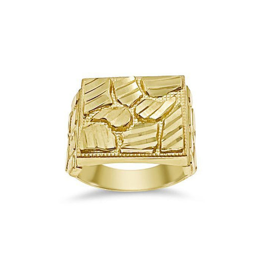 10K Yellow Gold Men’s Nugget Ring