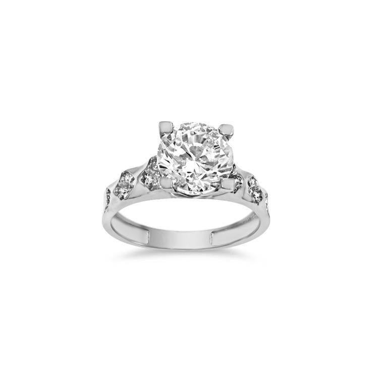 14k White Gold Bridal Engagement Ring