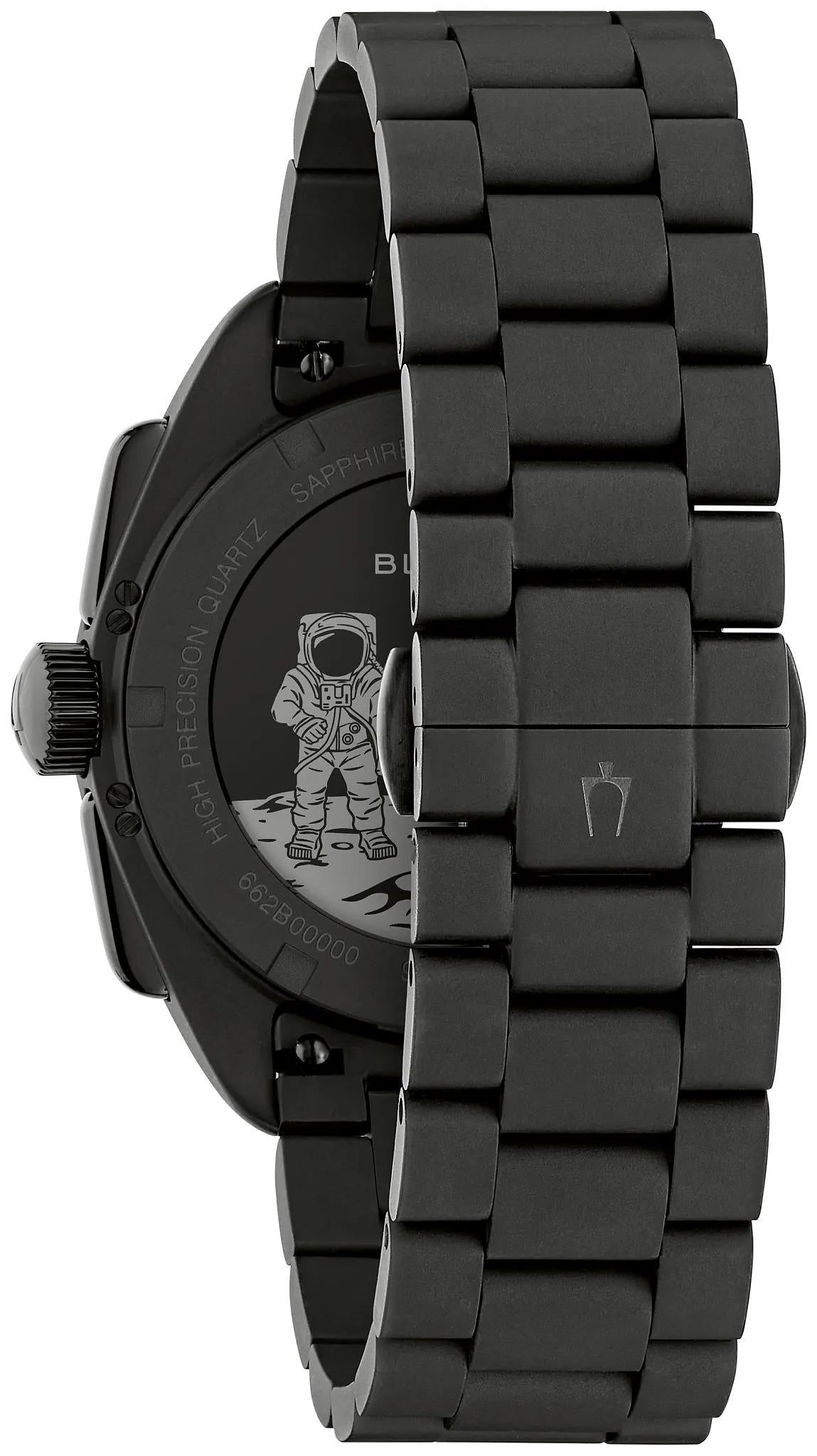 Bulova Lunar Pilot Black Hole Black Dial Mens Quartz Watch 98A335