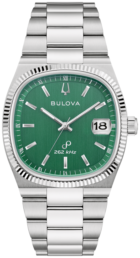 Bulova Super Seville Precisionist Green Dial Mens Watch 96B439