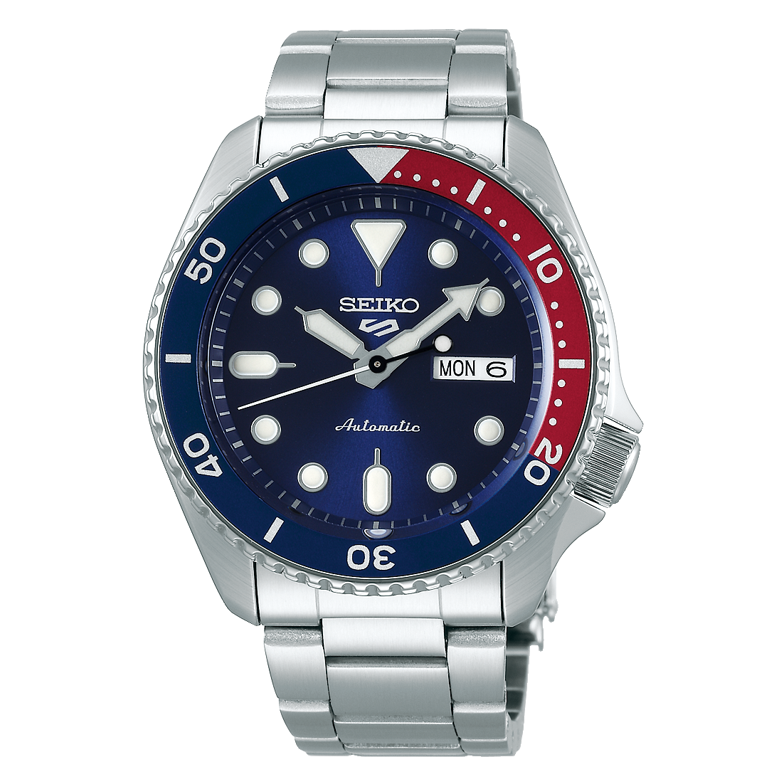 Seiko 5 Sports Automatic Blue Dial Pepsi Bezel Men's Watch SRPD53