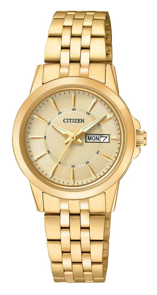 Citizen Quartz Champagne Dial Womens Watch EQ0603-59P