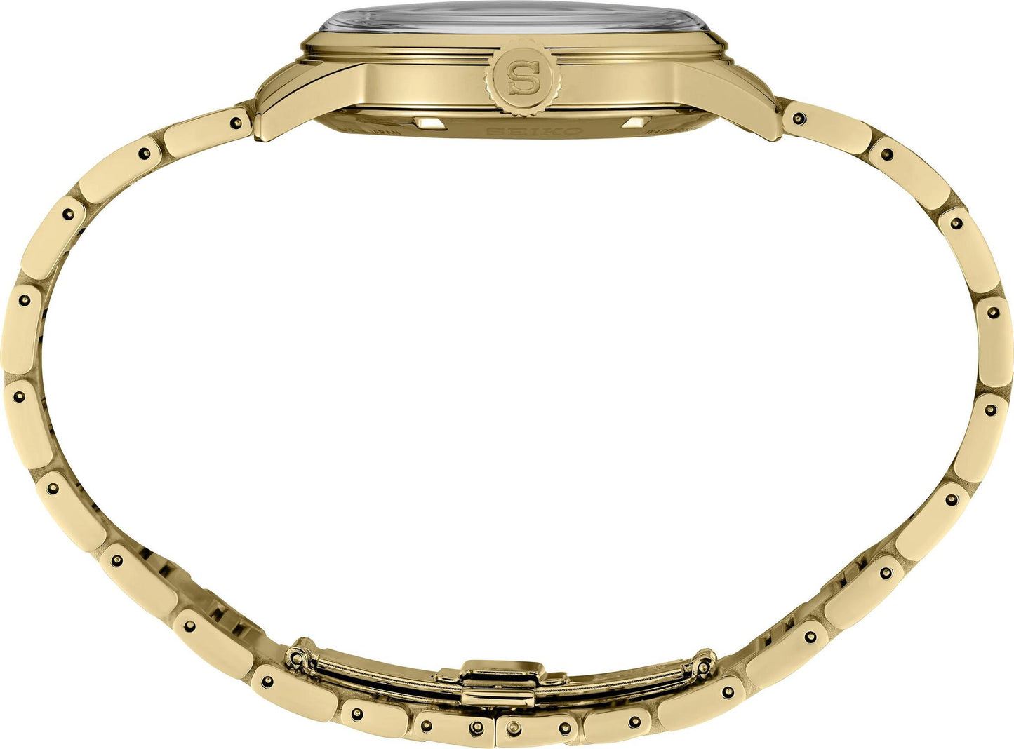 Seiko Presage Cocktail Gold Tone Automatic Mens Watch SRPK48