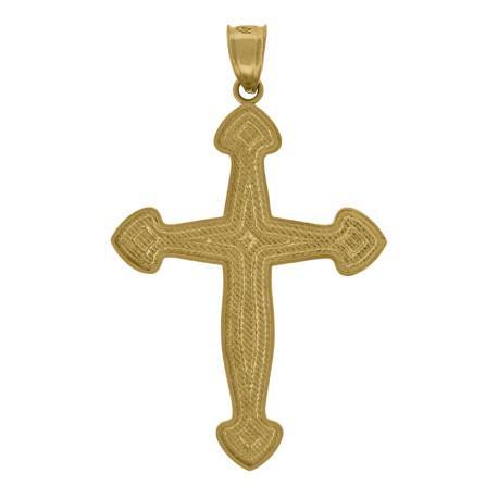 10k Yellow Gold Cross Pendant Charm