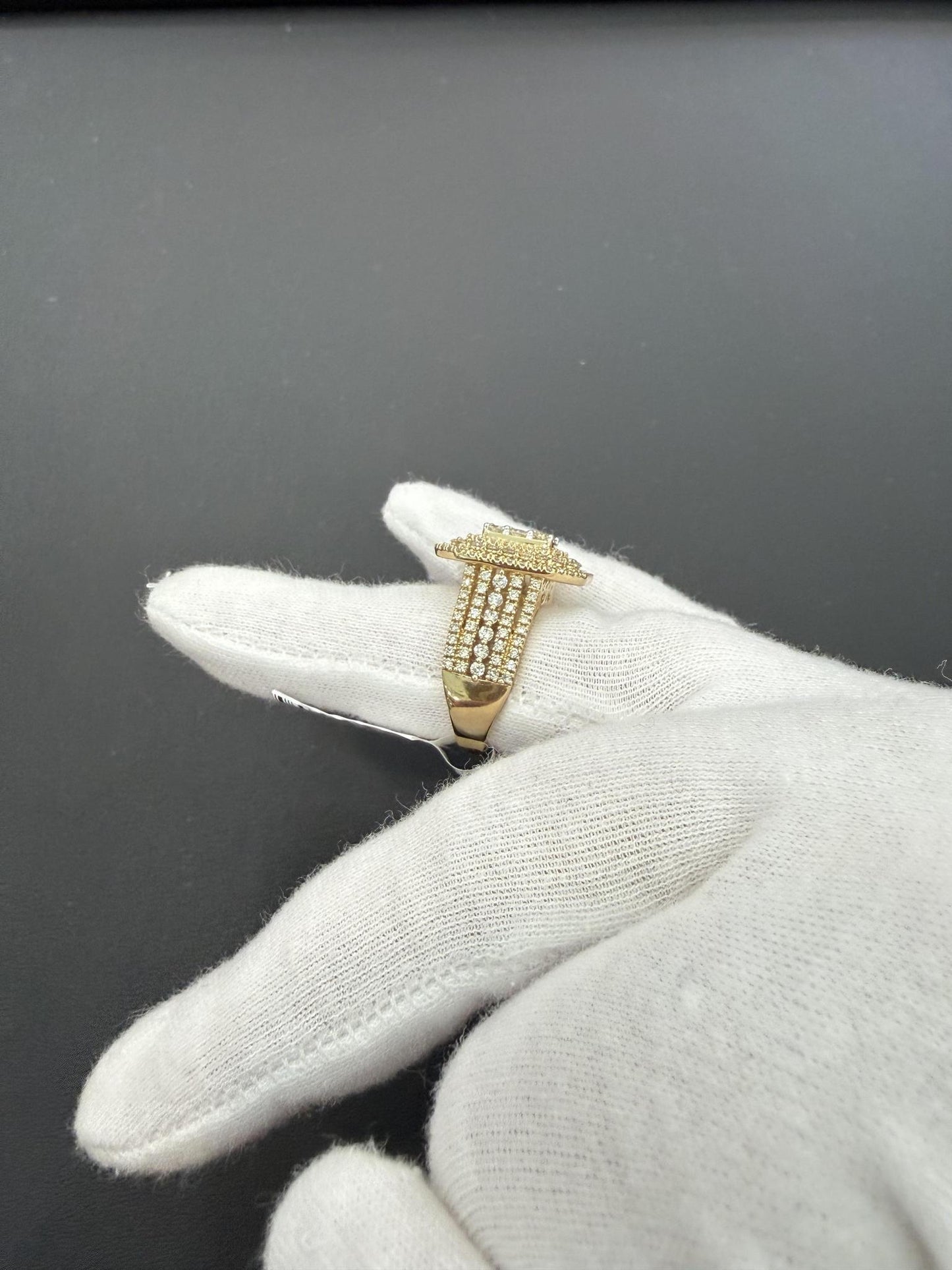2ctw Diamond Octagon Halo Ring 10K Yellow Gold
