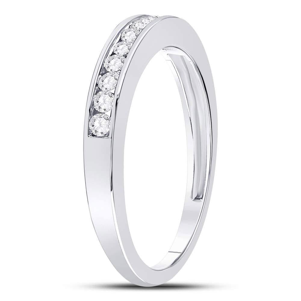 0.25ctw Diamond Wedding Womens Band 14k White Gold