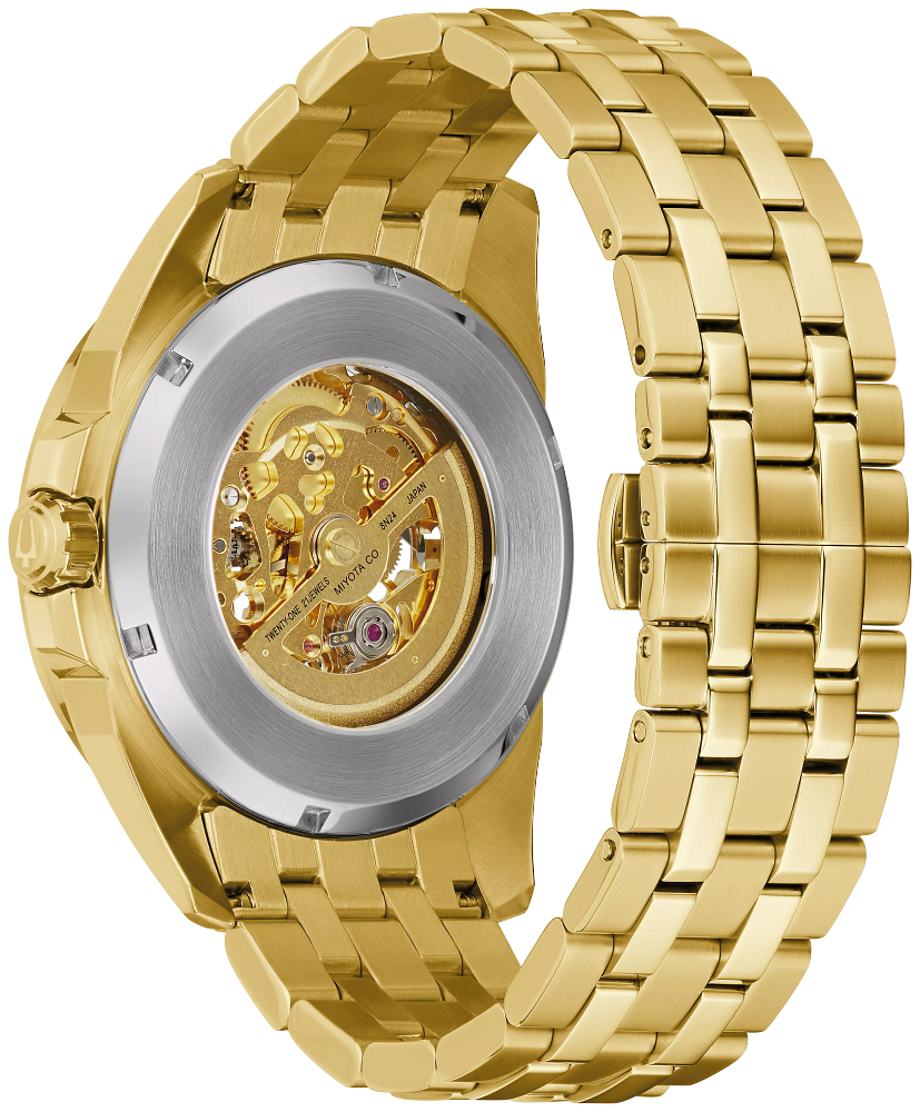 Bulova Sutton Gold Tone Men's Automatic Watch 97A162