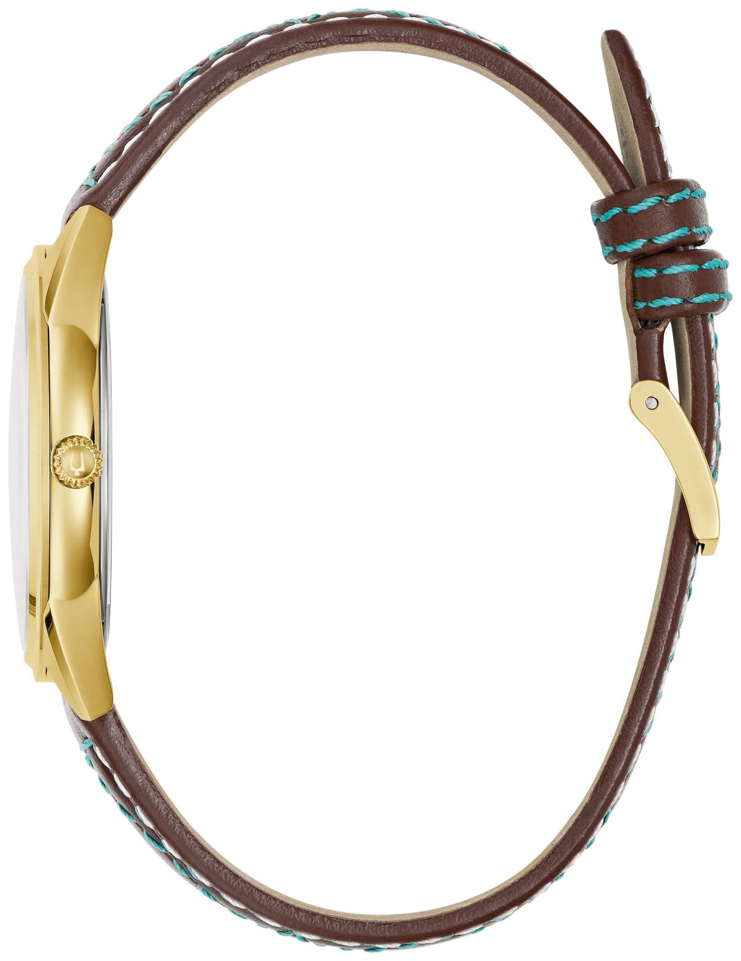 Bulova Classic Western Sutton Womens Quartz Turquoise Dial Watch 97L203