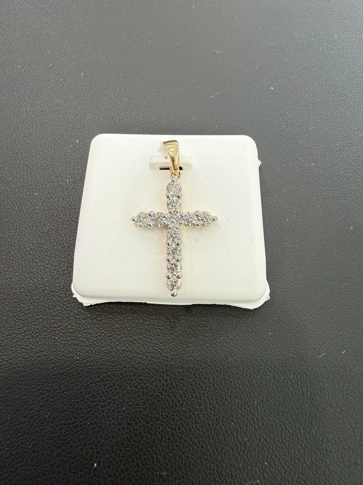 1ctw Diamond Cross Pendant 14K Yellow Gold