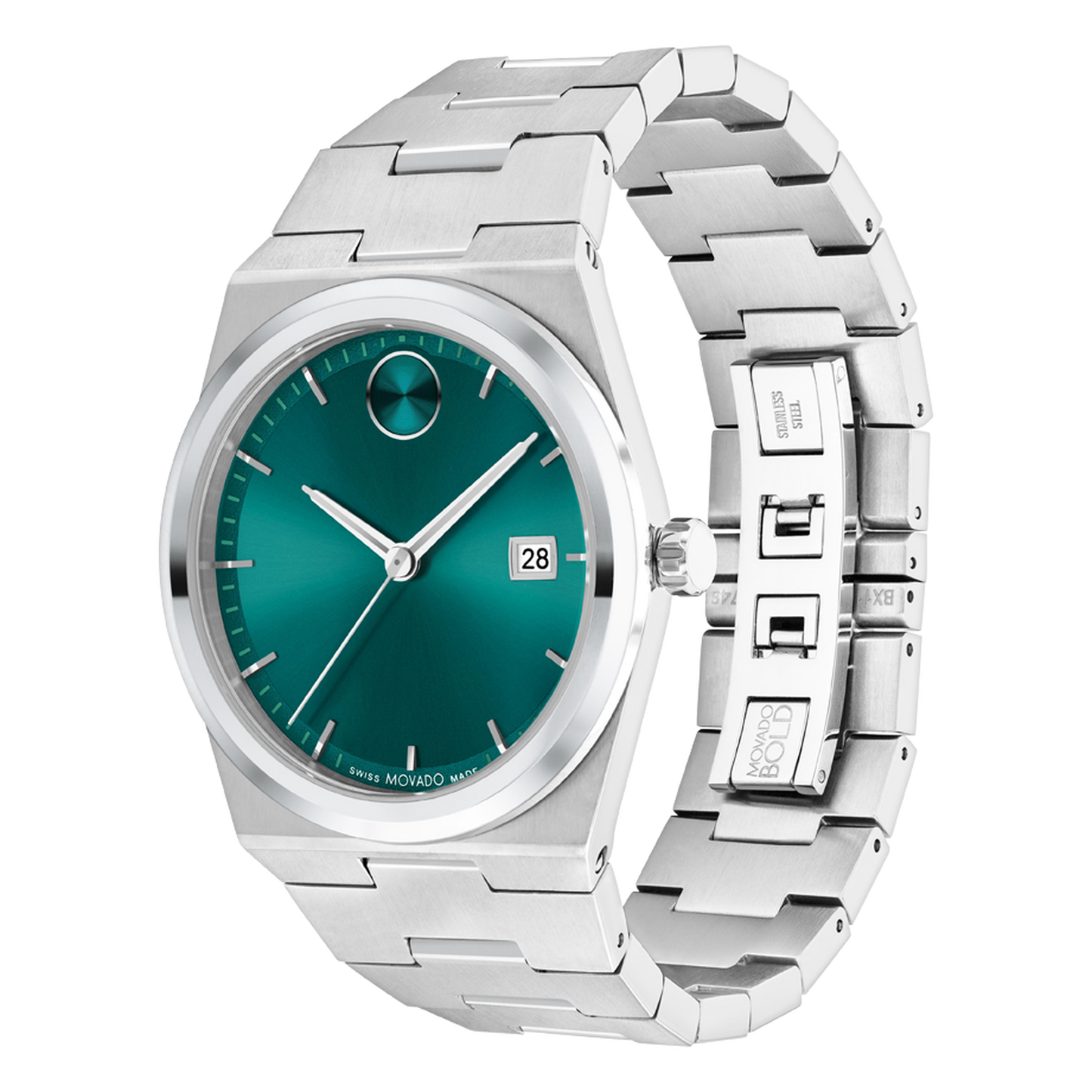 Movado BOLD Quest Green Dial Watch