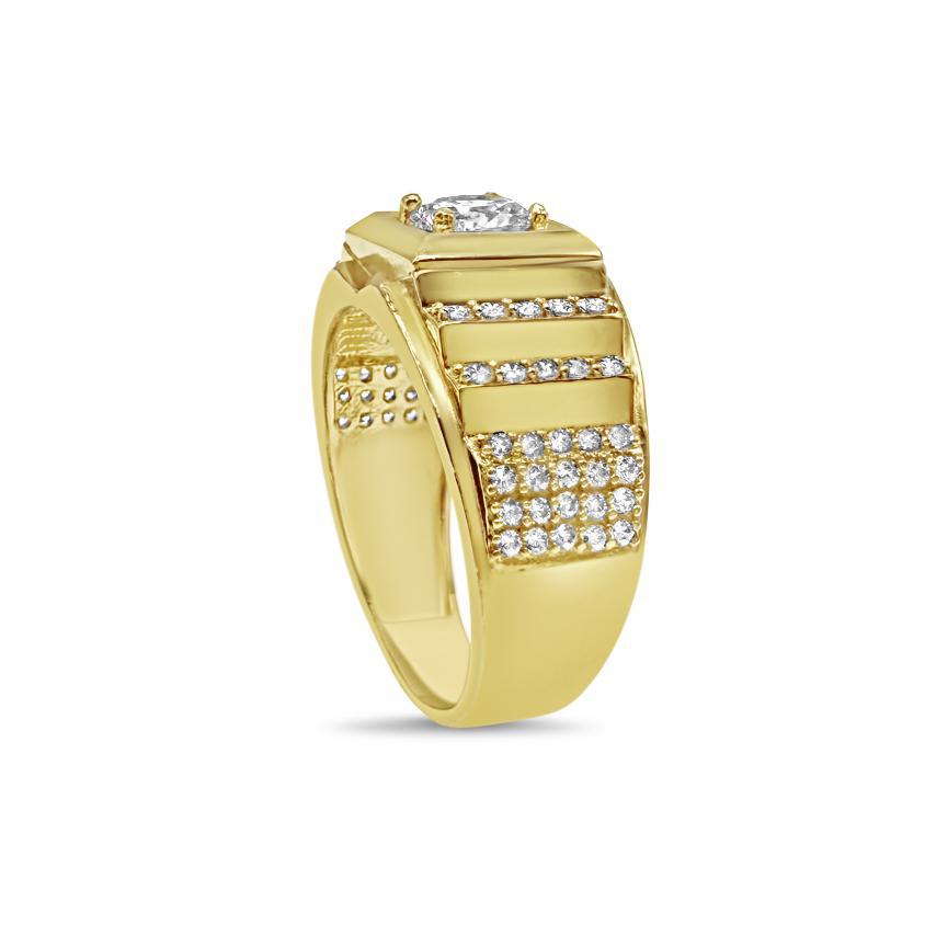 10k Yellow Gold Signet Pinky Men's Ring