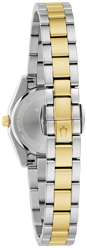 Bulova Surveyor Two Tone Green Dial Womens Watch 98L329