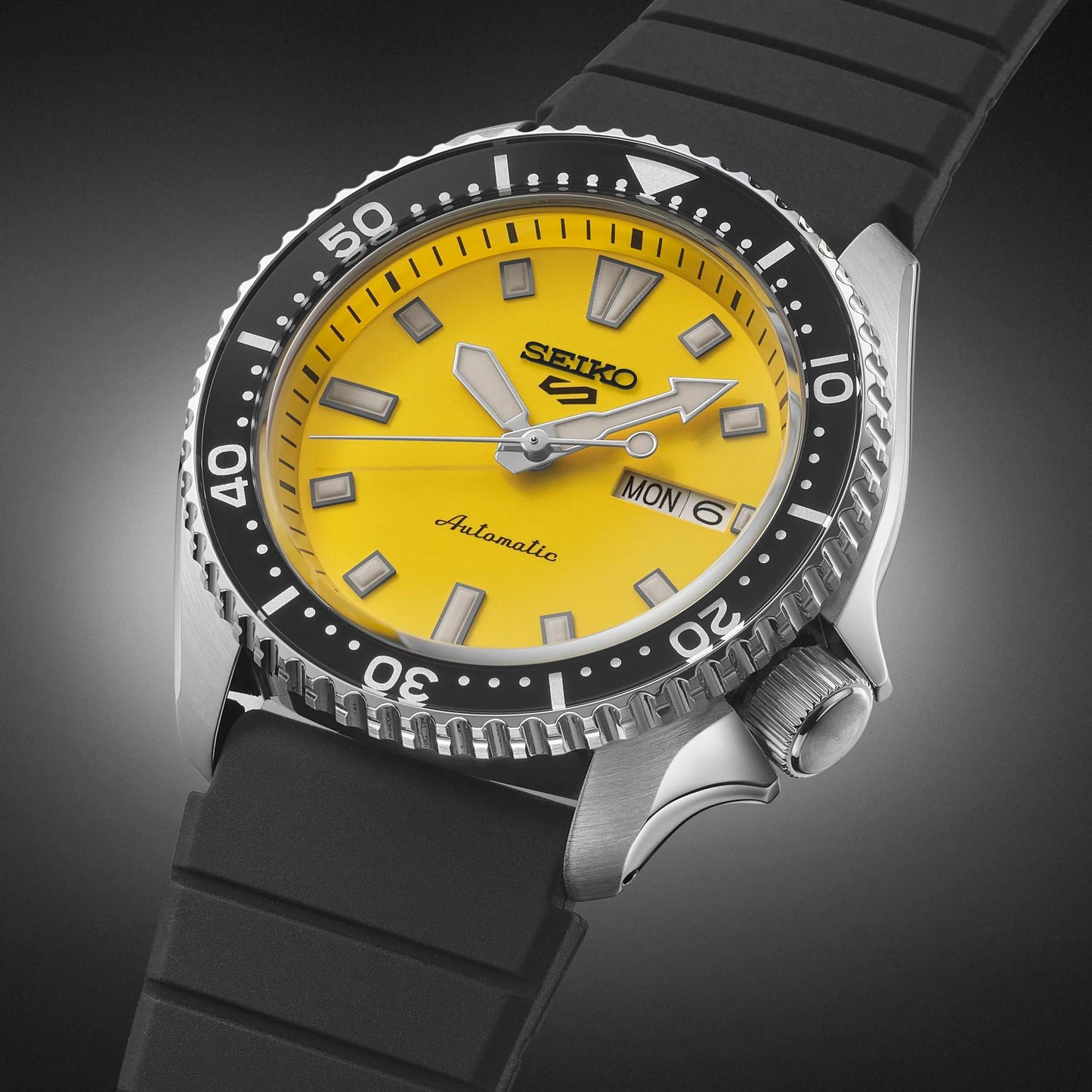 Seiko 5 Sports Automatic Yellow Dial Mens Watch SRPL87