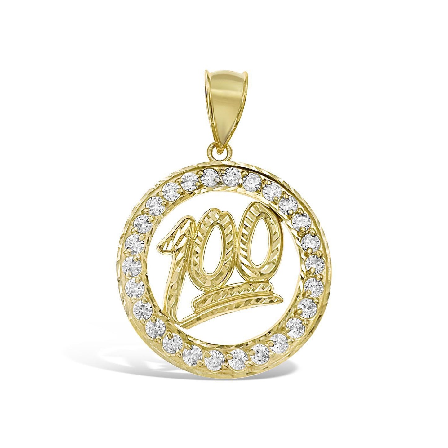 10k Yellow Gold 100 Emoji Pendant