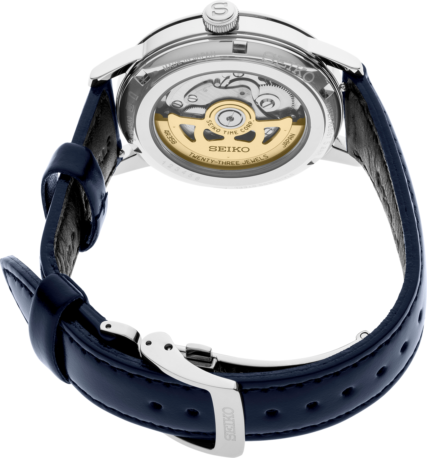 Seiko Presage Cocktail Time Automatic Navy Dial Mens Watch SRPE43