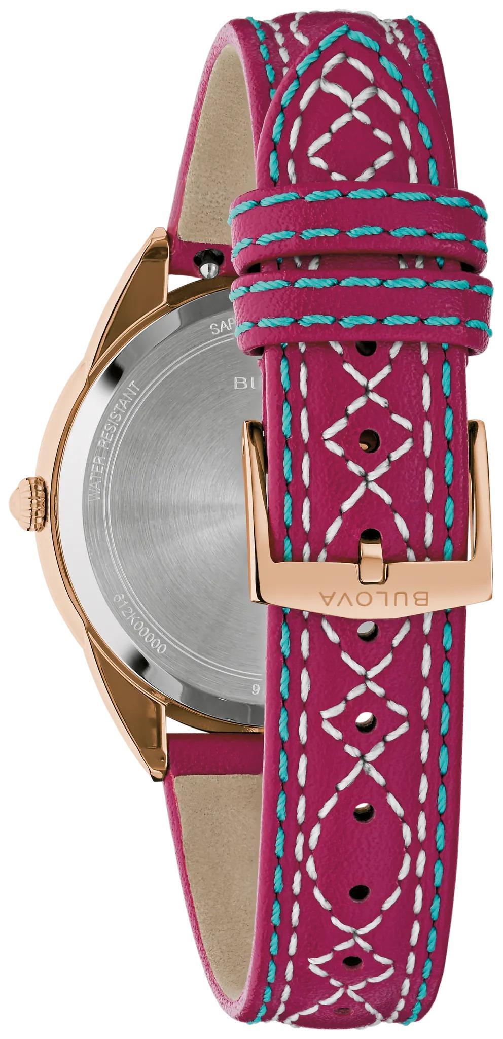 Bulova Sutton Mother-of-Pearl Ecru Dial Womens Quartz Watch 97L204 Cowgirl Style
