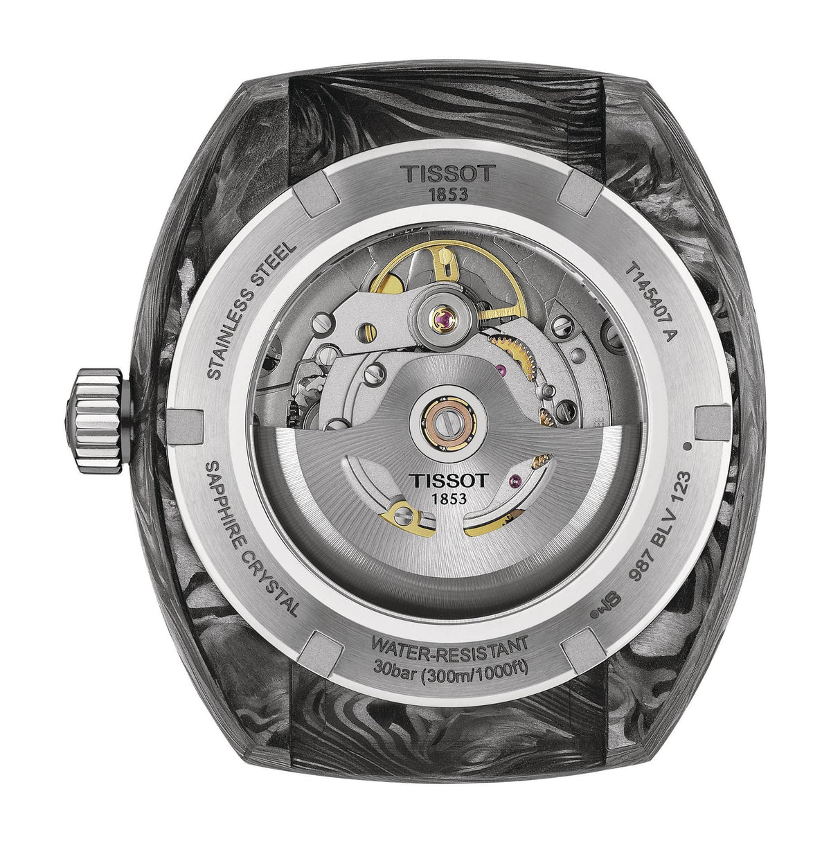 Tissot Sideral Powermatic 80 41mm Yellow Strap Watch T1454079705700