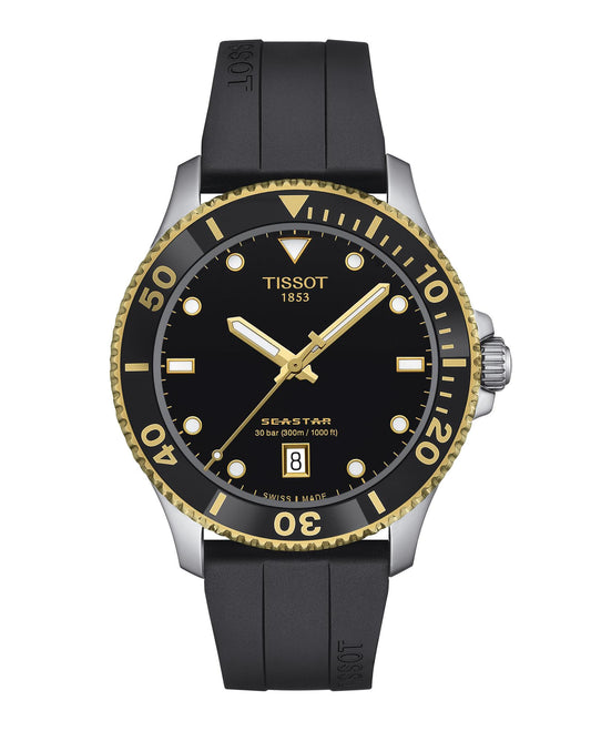 Tissot Seastar 1000 40mm Black Rubber Diver Watch T1204102705100