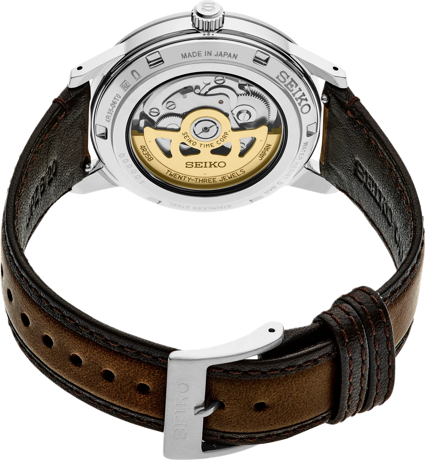 Seiko Presage Style60's Automatic Gold Dial Mens Watch SRPL75