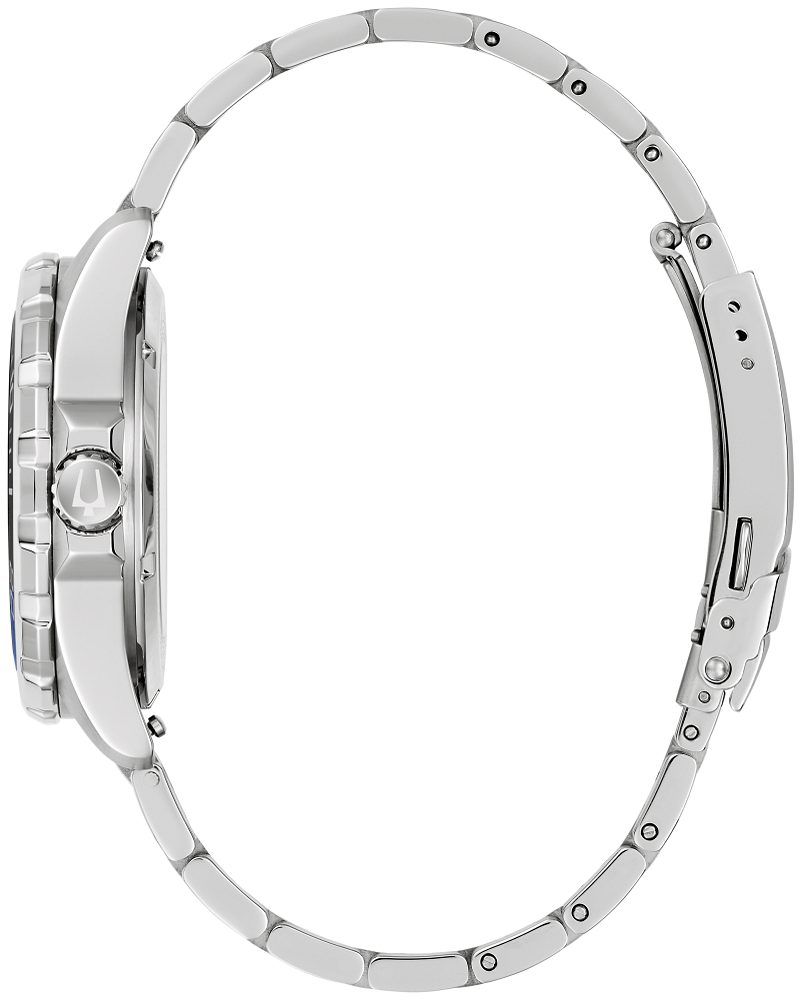 Bulova Marine Star Automatic Blue and Black Dial Mens Watch 98B466