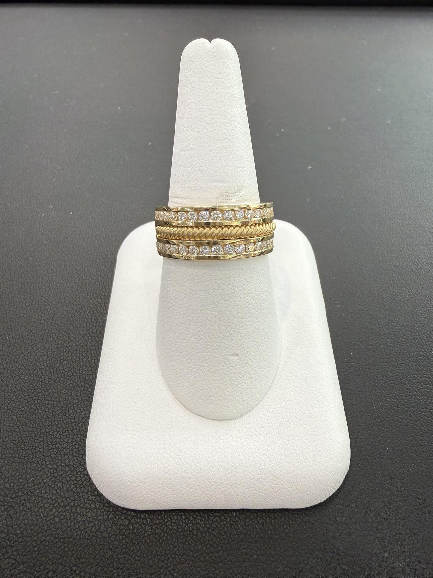 Diamond Mens Wedding Band 1.00ctw 14K Yellow Gold