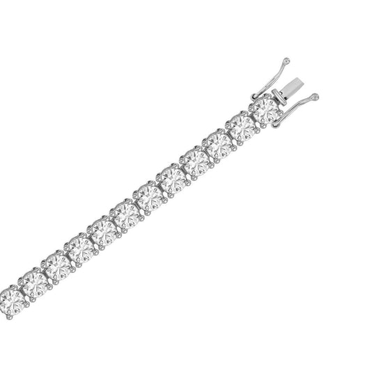 7.50 ctw Lab Grown Round Diamond Tennis Bracelet 14k White Gold